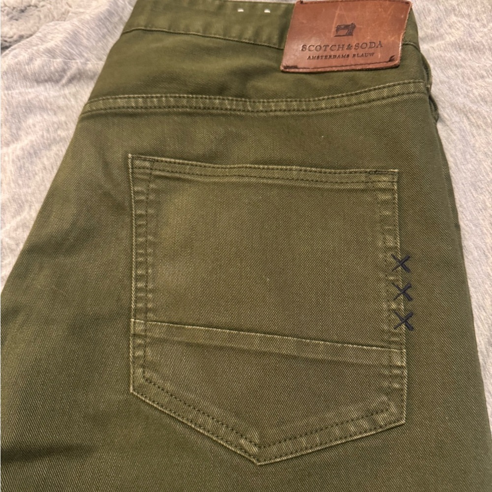 Scotch & Soda Slim Olive Green Men’s Jeans